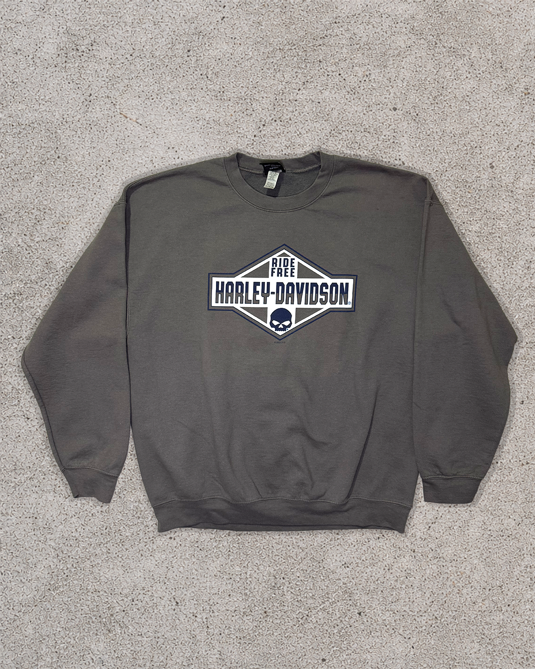 Grey Vintage Harley Davidson Sweatshirt - XL