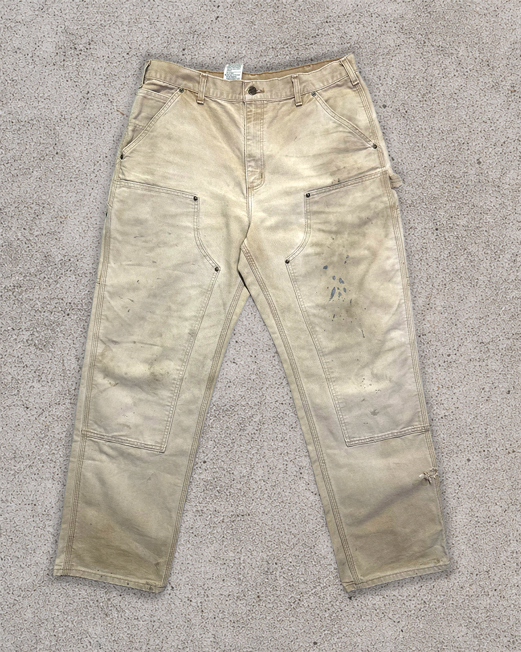 Beige Carhartt Double Knee Pants - 34x32
