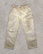 Beige Carhartt Double Knee Pants - 34x32