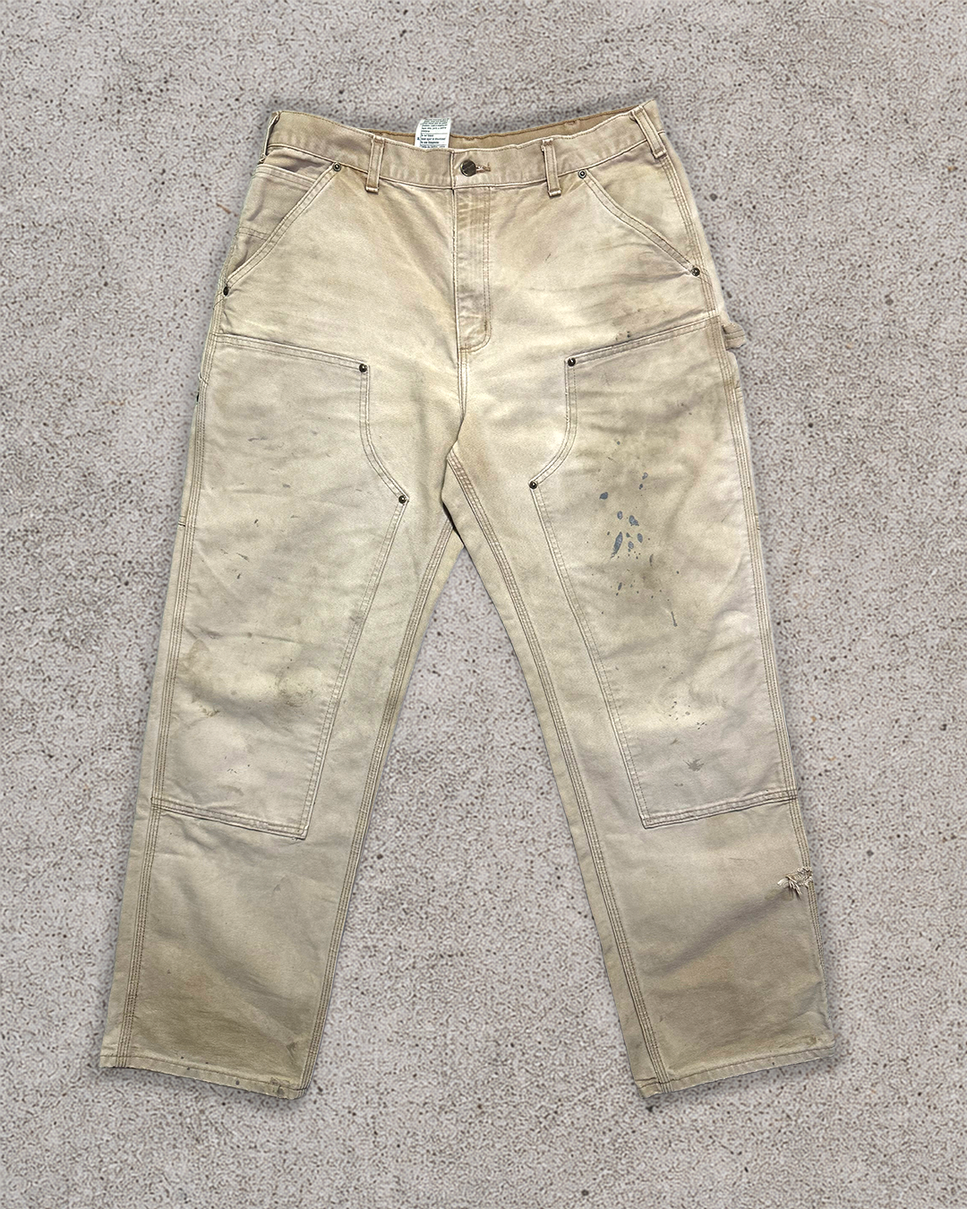 Beige Carhartt Double Knee Pants - 34x32