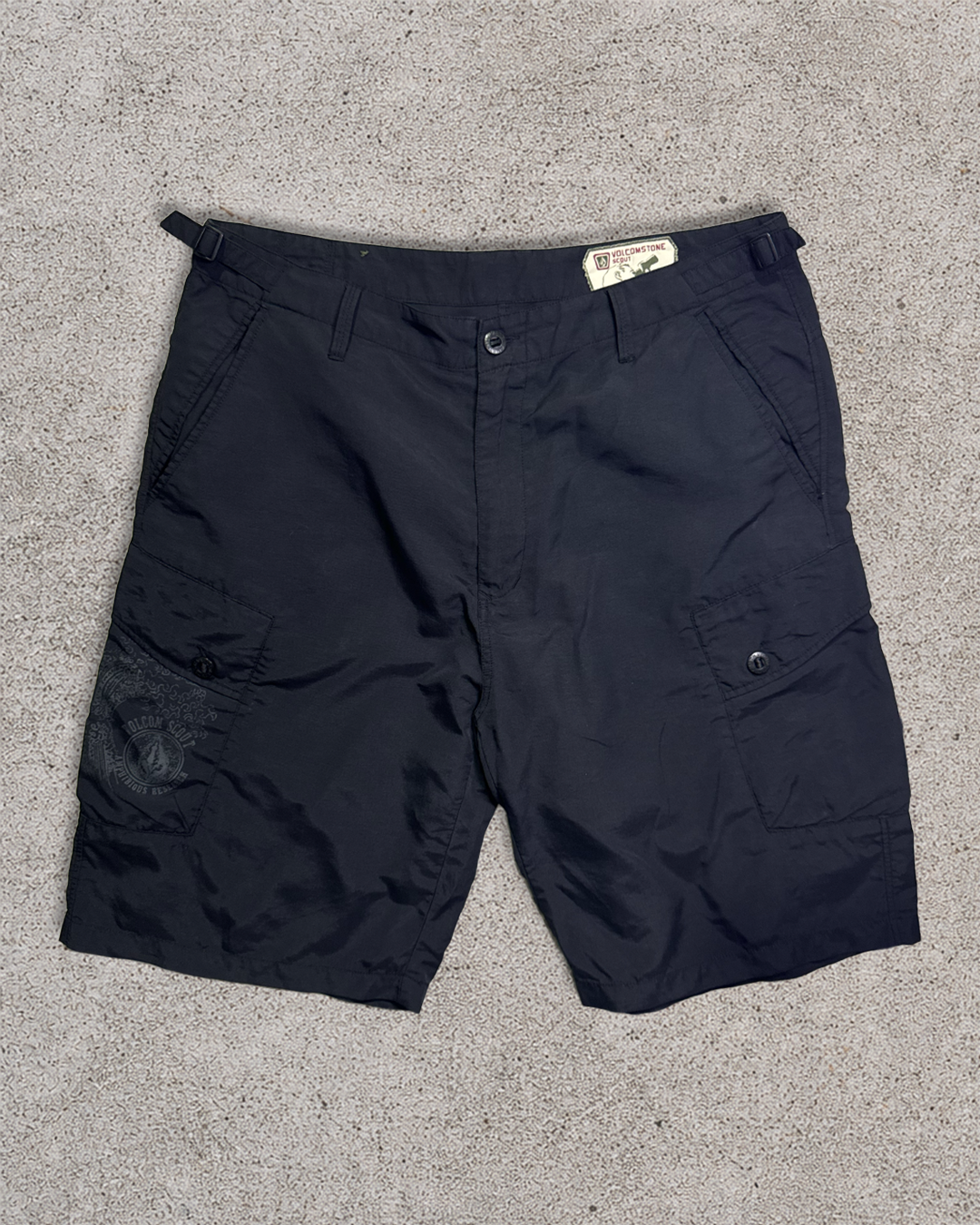 Black Volcom Stone Scout Shorts - 38