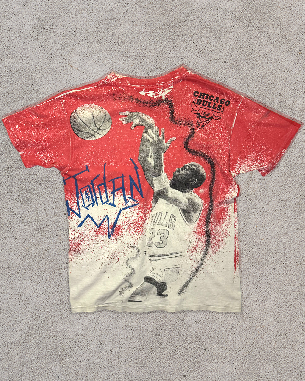 Vintage 90's Michael Jordan Magic Johnson AOP T-Shirt - L