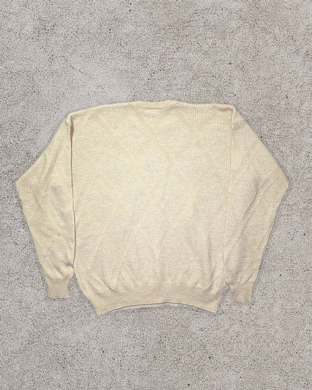 Beige Lacoste Knitted Sweater - 2XL