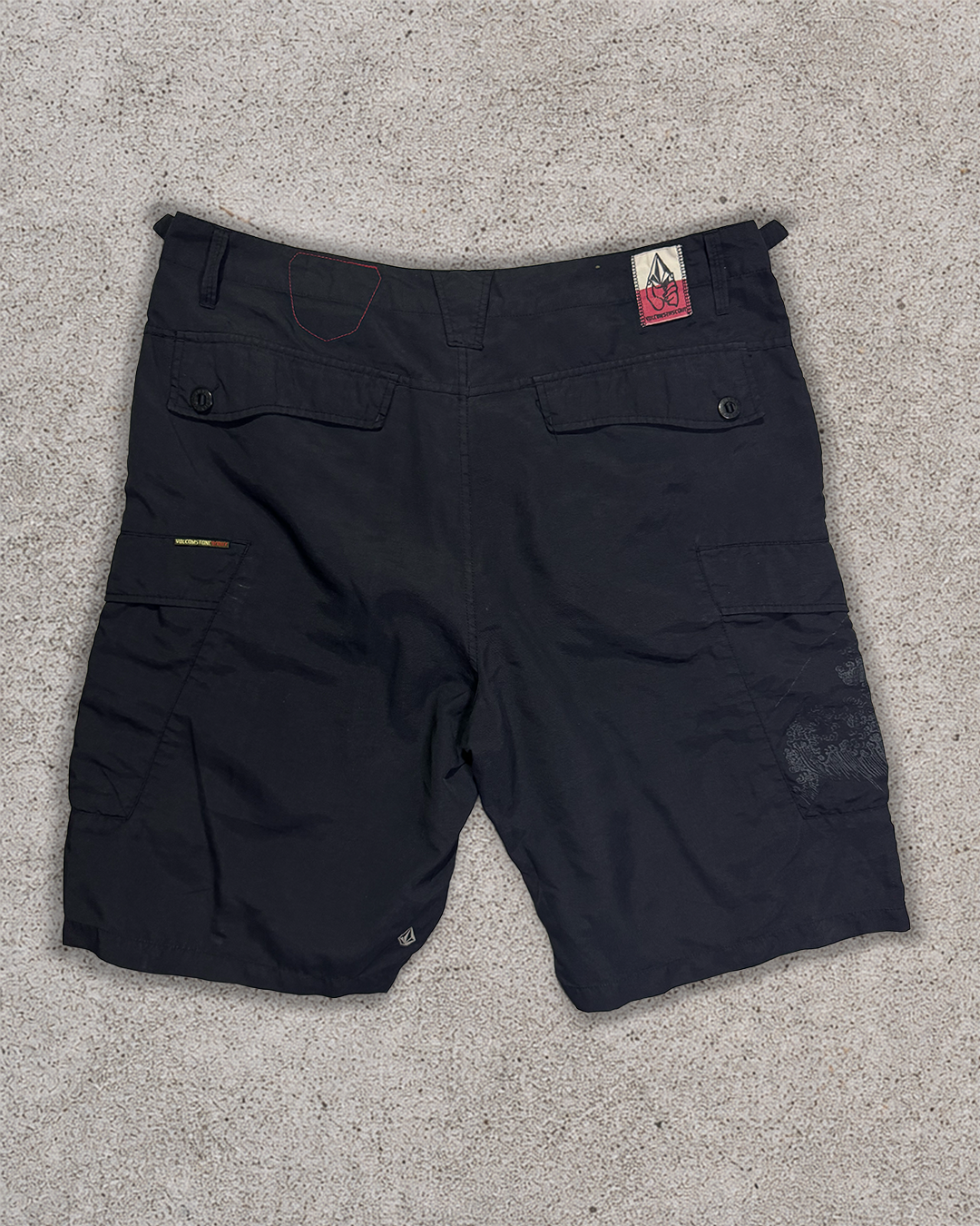 Black Volcom Stone Scout Shorts - 38