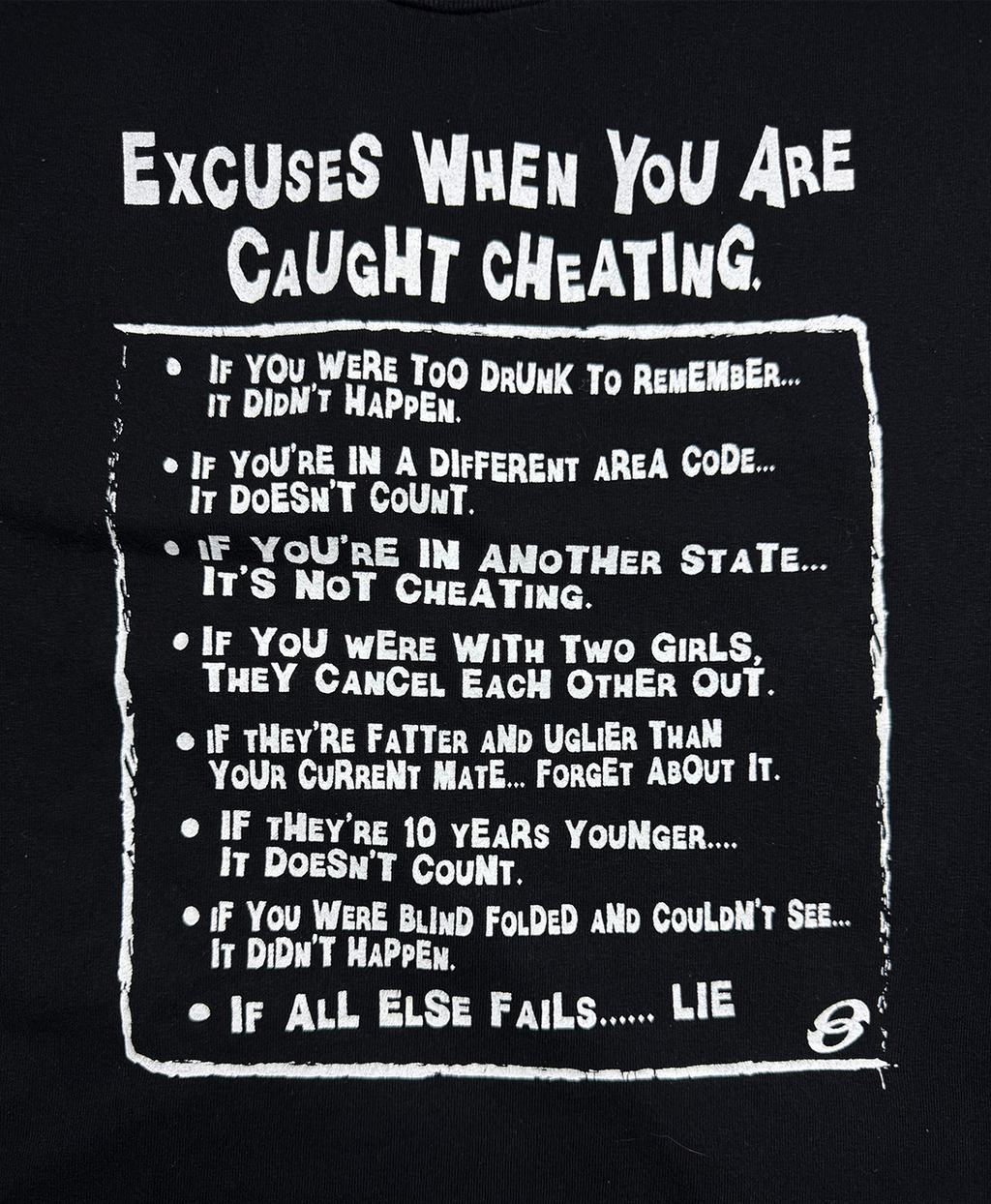 Vintage Cheating Comedy Tee - XL