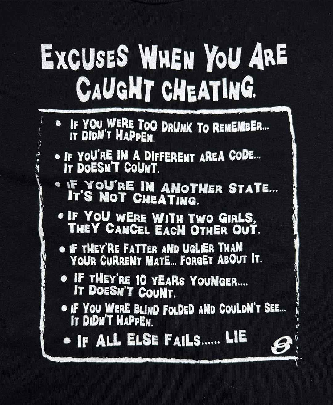 Vintage Cheating Comedy Tee - XL