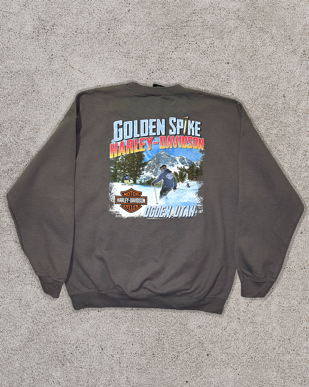 Grey Vintage Harley Davidson Sweatshirt - XL