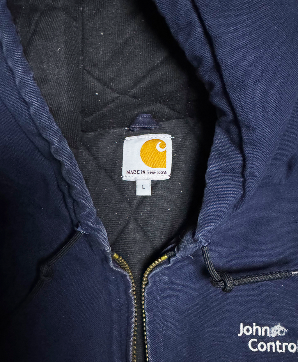Navy Blue Canvas Carhartt Company Jacket - L
