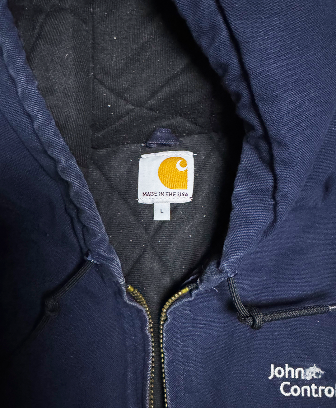 Navy Blue Canvas Carhartt Company Jacket - L