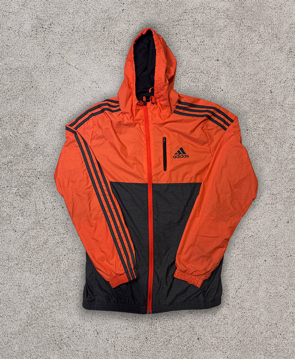Addidas Orange Windbreaker - M