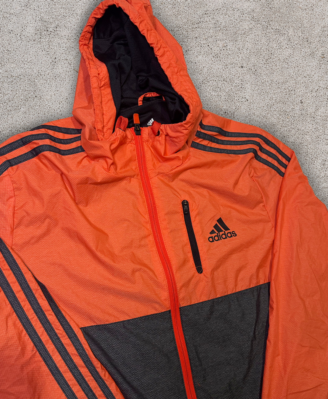 Addidas Orange Windbreaker - M